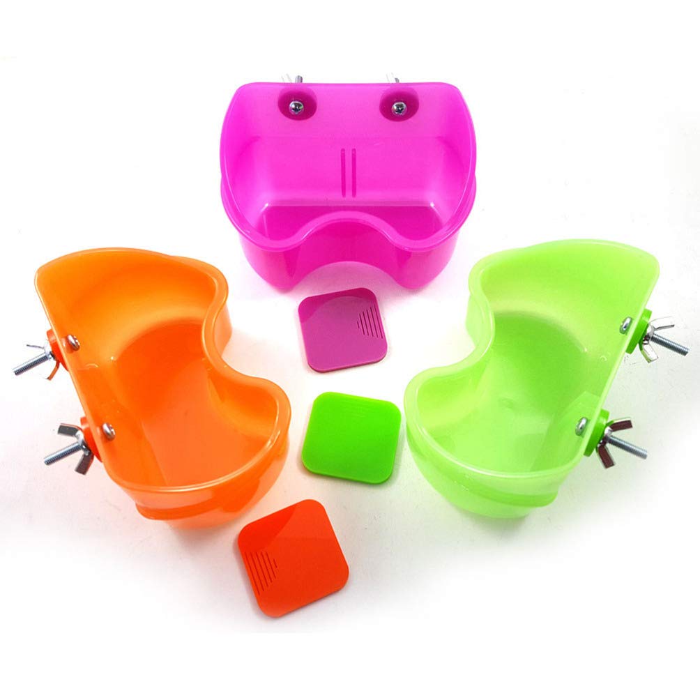 Balacoo Bird Cage Feeder Cups & Water Dishes - 4 Pack Stainless Steel Bird Bowls for Parrots, Canaries, Finches - Perfect for Cage Mounting, Squirrel Food Holder - Ideal for Daily Feeding & Watering in Aviaries and Pet Bird Cages