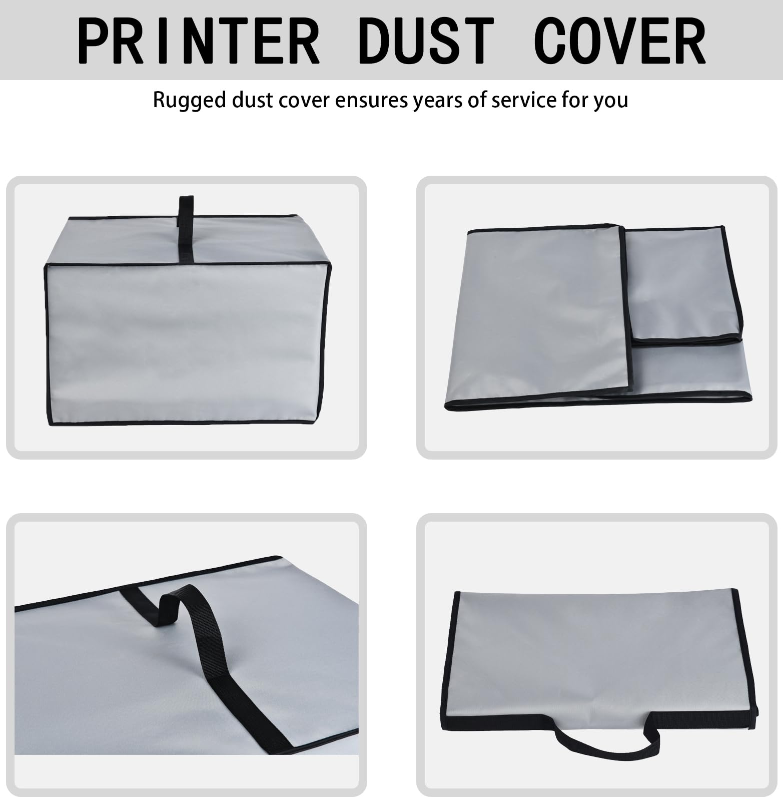 Heavy Duty Anti-Static Waterproof Printer Cover - Dustproof & Heat-resistant Protective Case for HP Smart Tank Plus 651/ENVY Inspire 7955e Wireless All-in-One Printers (Grey) - Perfect for Home Office & Workspace Protection