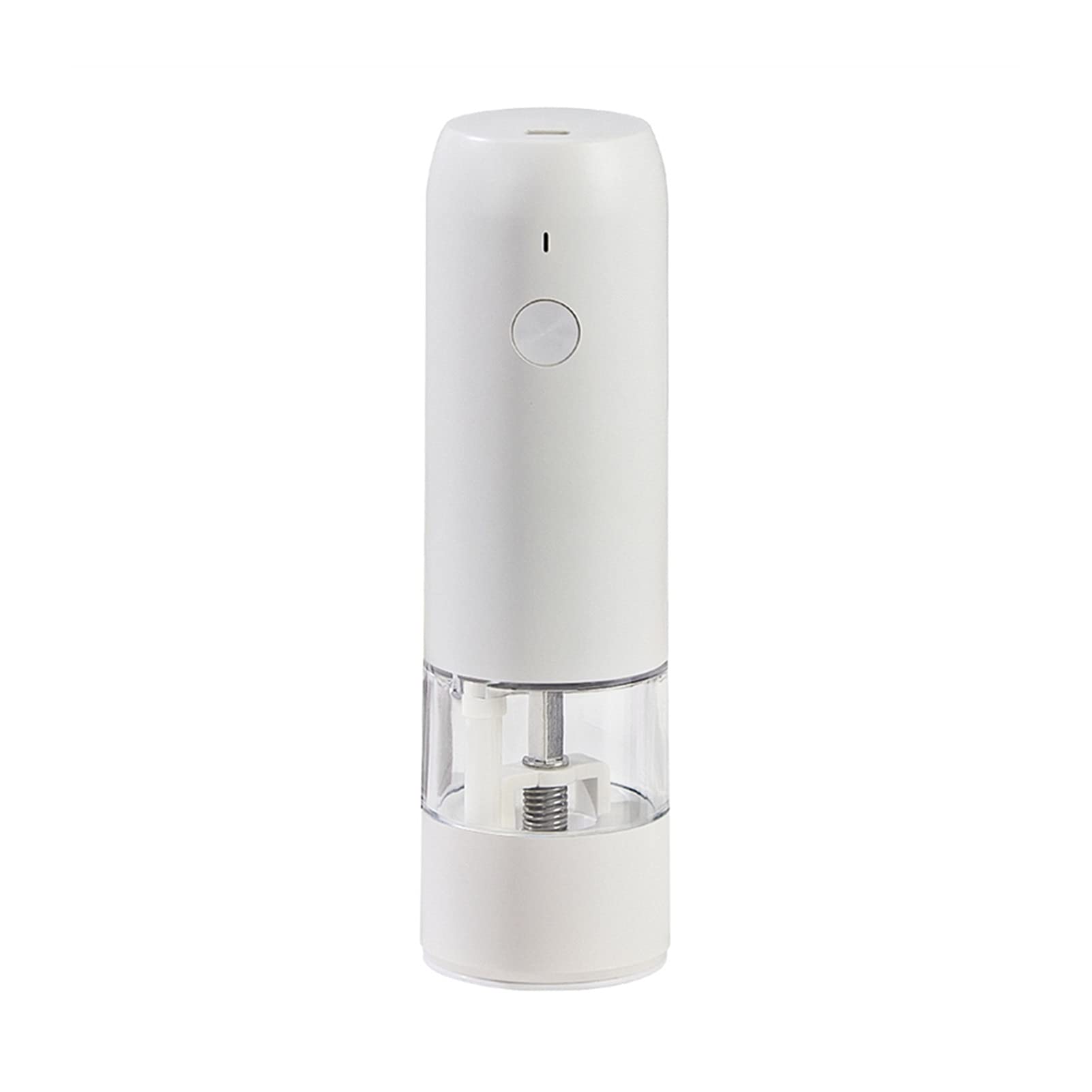 Electric Salt and Pepper Grinder Set - USB Rechargeable Automatic Mill with LED Light & Adjustable Coarseness - Premium Spice Grinder for Kitchen, Dining, Camping & Gifts (White)