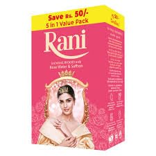 Rani Sandalwood Rose Water & Saffron Multi Pack - 5 in 1 Skincare Set for Hydration, Brightening & Glow | Perfect for Daily Face Mist, Toner & Makeup Setting