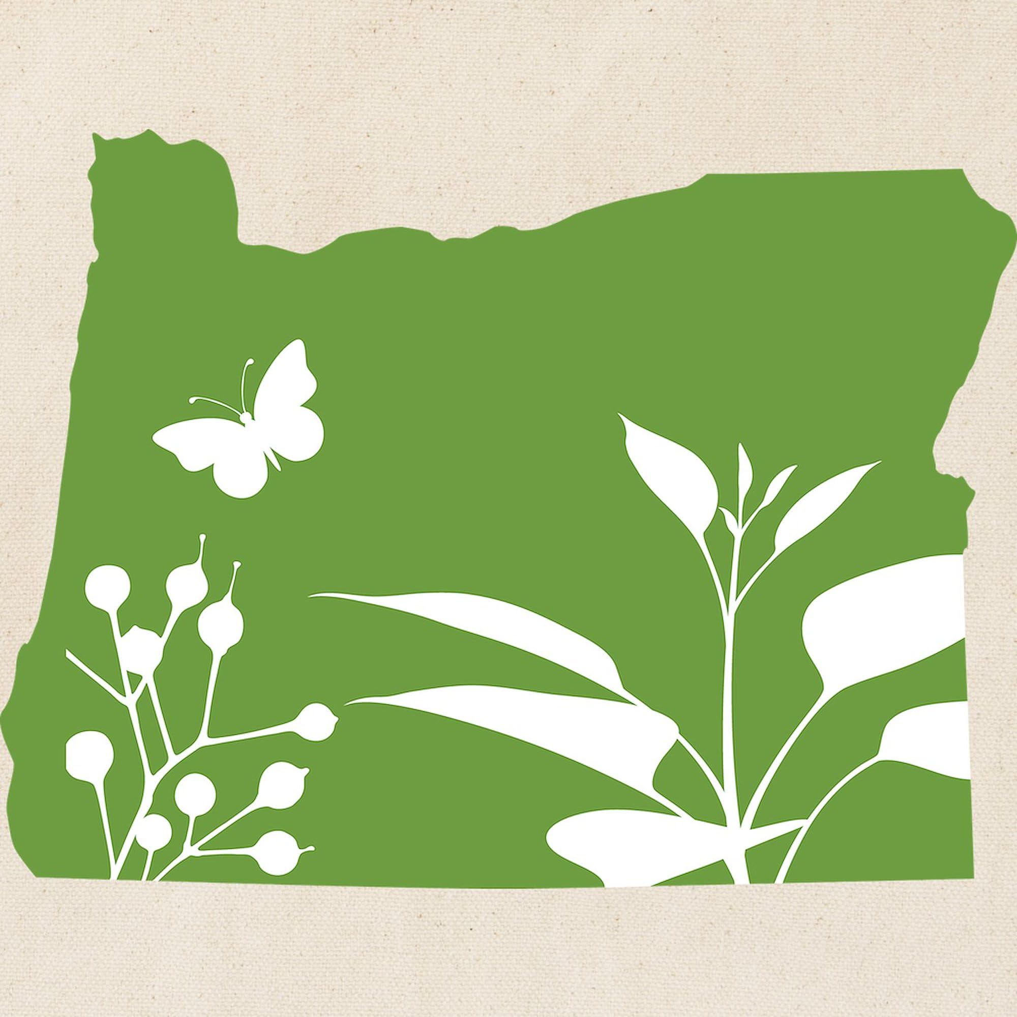 Eco-Friendly Green Oregon Tote Bag - Natural Canvas Reusable Shopping Bag for Groceries, Beach & Everyday Use