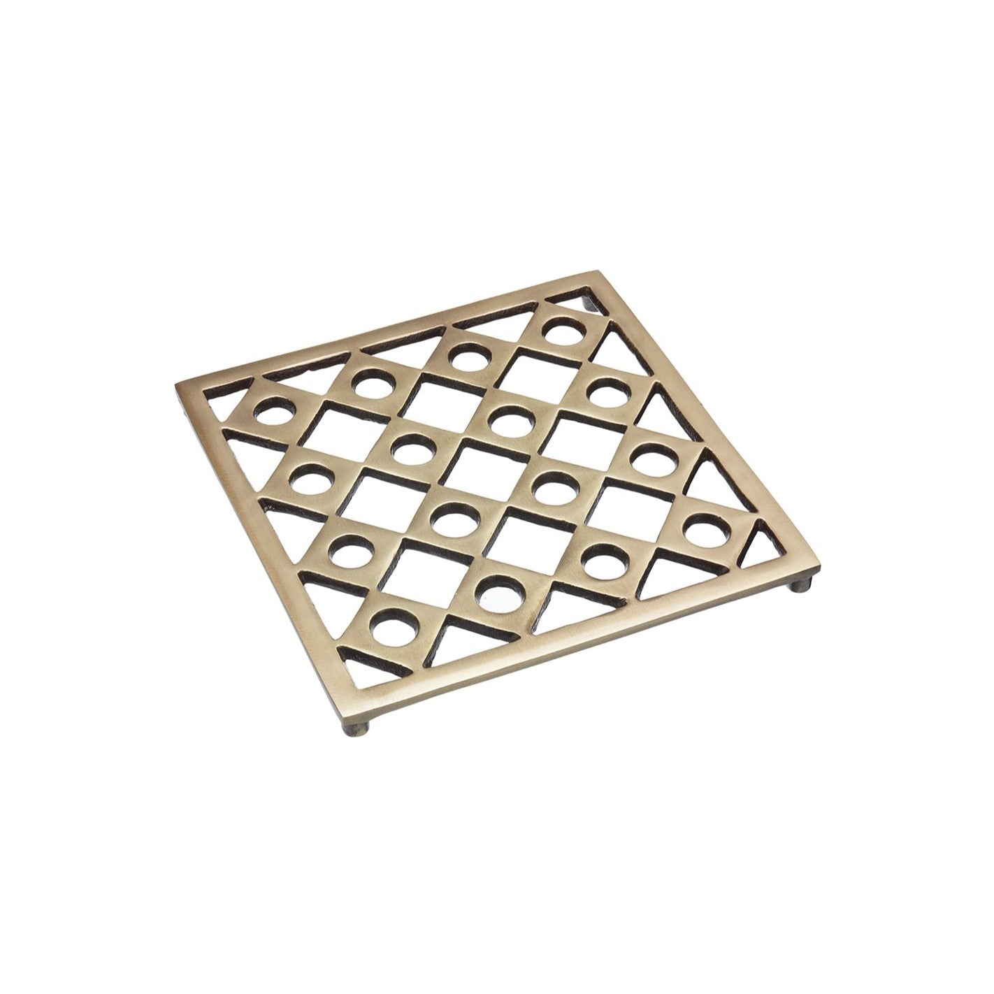 MasterClass Brass Finish Trivet - Heat Resistant Decorative Hot Plate Holder for Kitchen & Dining Table Protection | Perfect for Serving Dishes, Pots & Pans