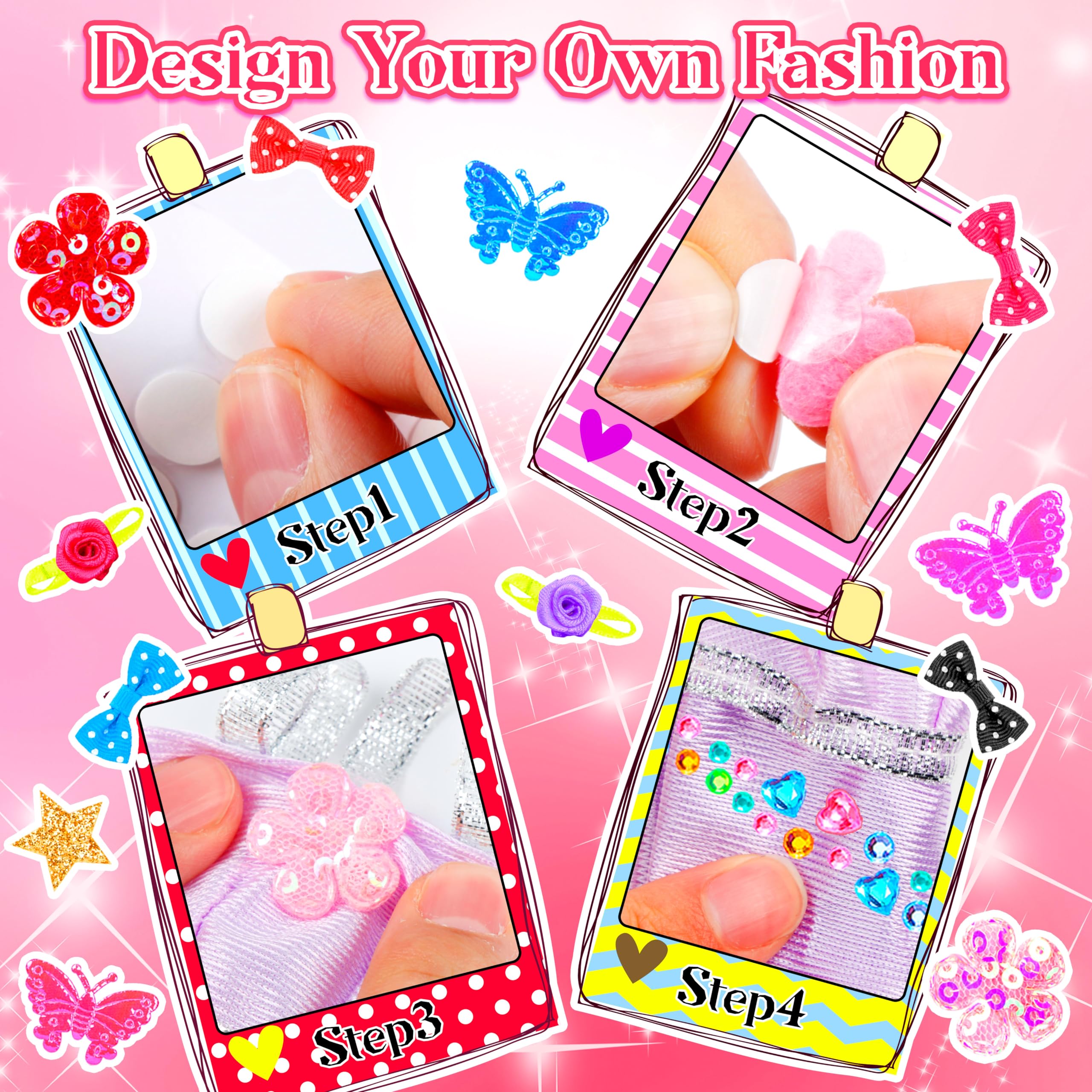 DIY Doll Clothes & Accessories Set - Fashion Outfits for 18