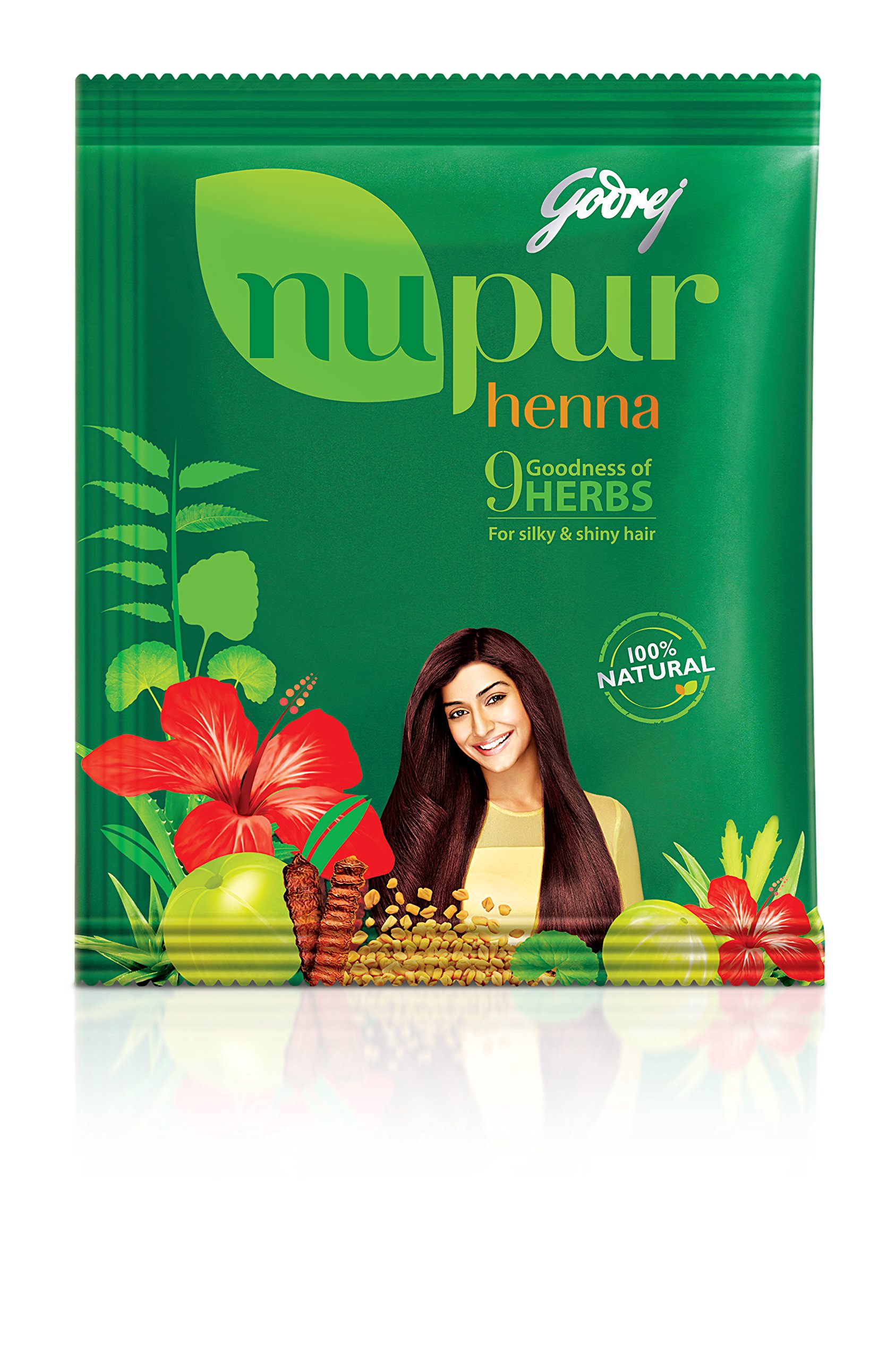 Godrej Nupur Mehendi 25g Natural Henna Powder for Hair & Body Art - Perfect for Weddings, Festivals & DIY Tattoos