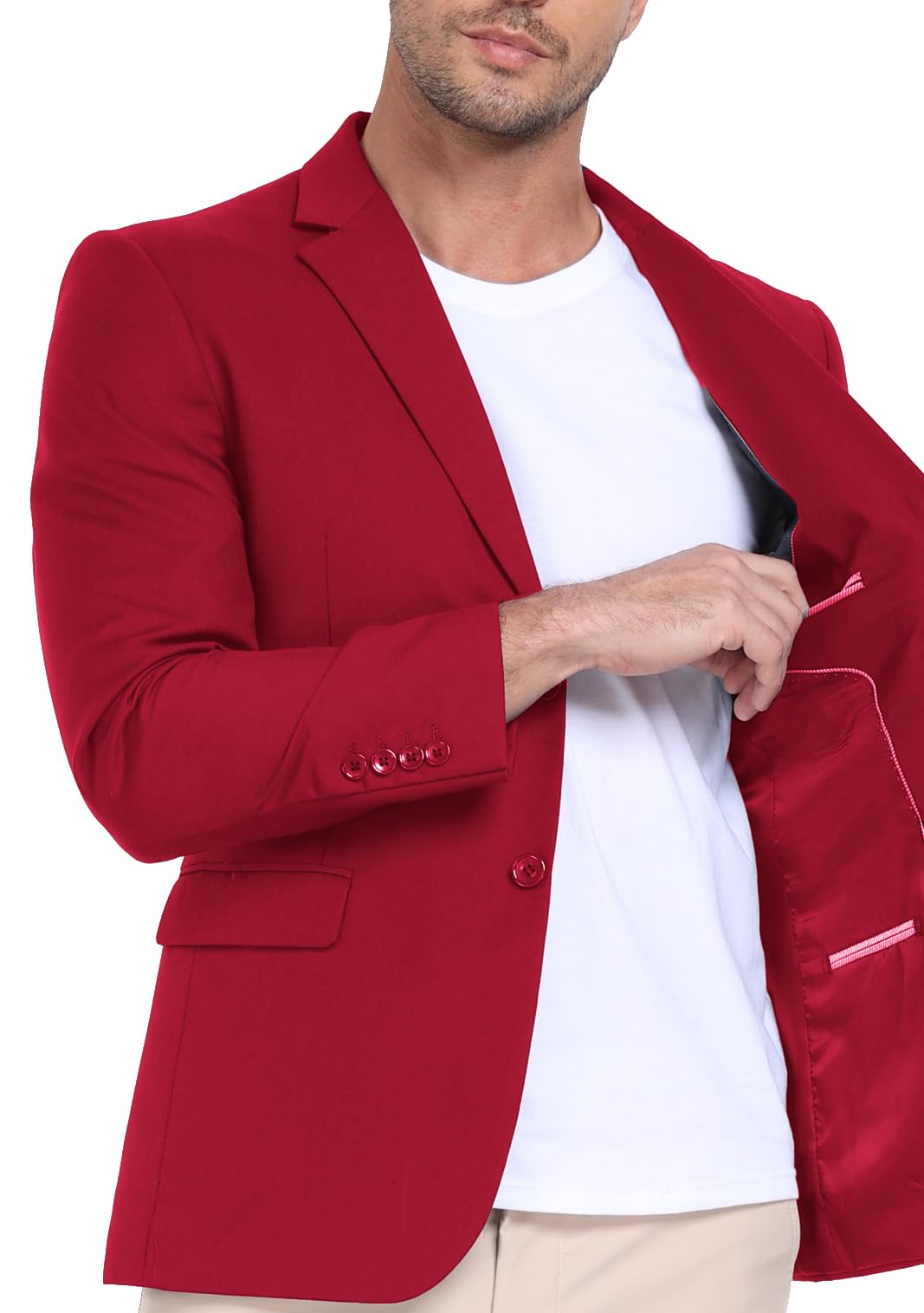 Men's Slim Fit Suit Jacket - Lightweight Business Blazer for Summer, Wedding & Casual Wear | Breathable & Stylish Office & Daily Outfit Essential