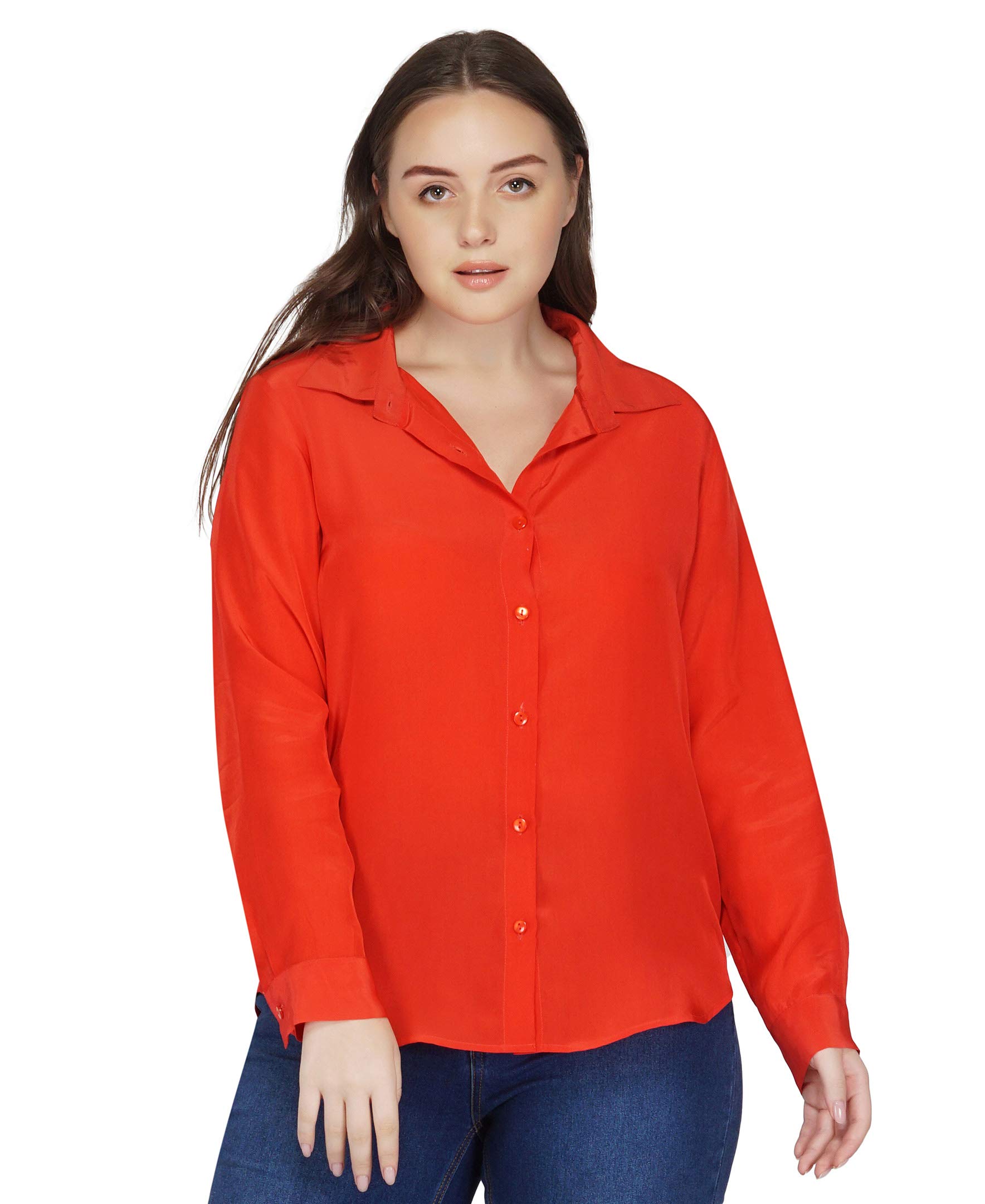 Stylish Red Button Down Shirt for Men - Casual & Formal Wear - Perfect for Office, Date Night & Outdoor Activities