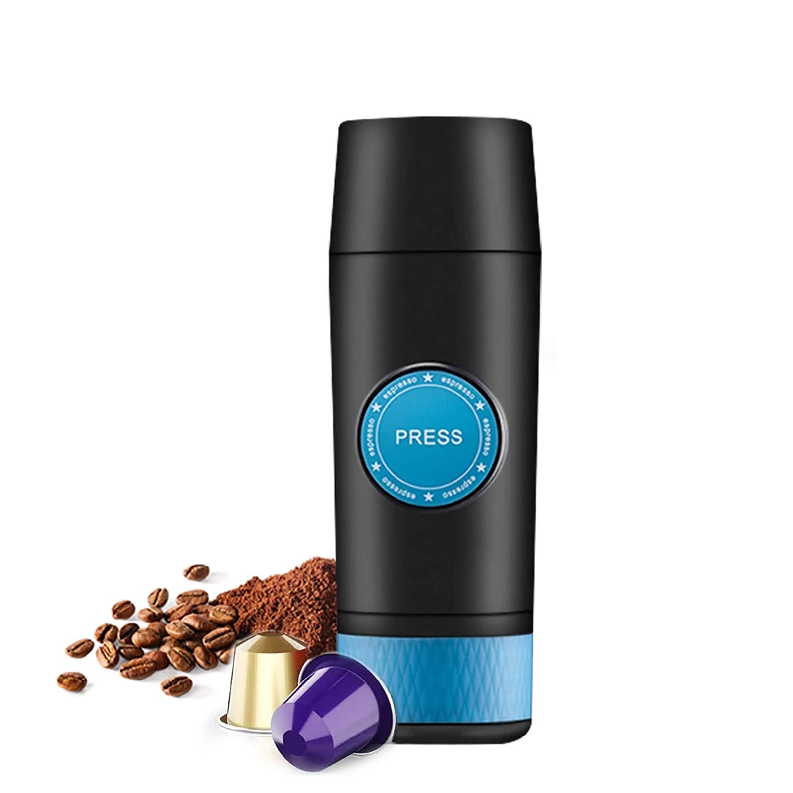 QY-Youth 2-in-1 Capsule & Ground Mini Espresso Machine - Portable USB Electric Coffee Maker for Hot/Cold Brew - Perfect for Travel, Office & Home Use