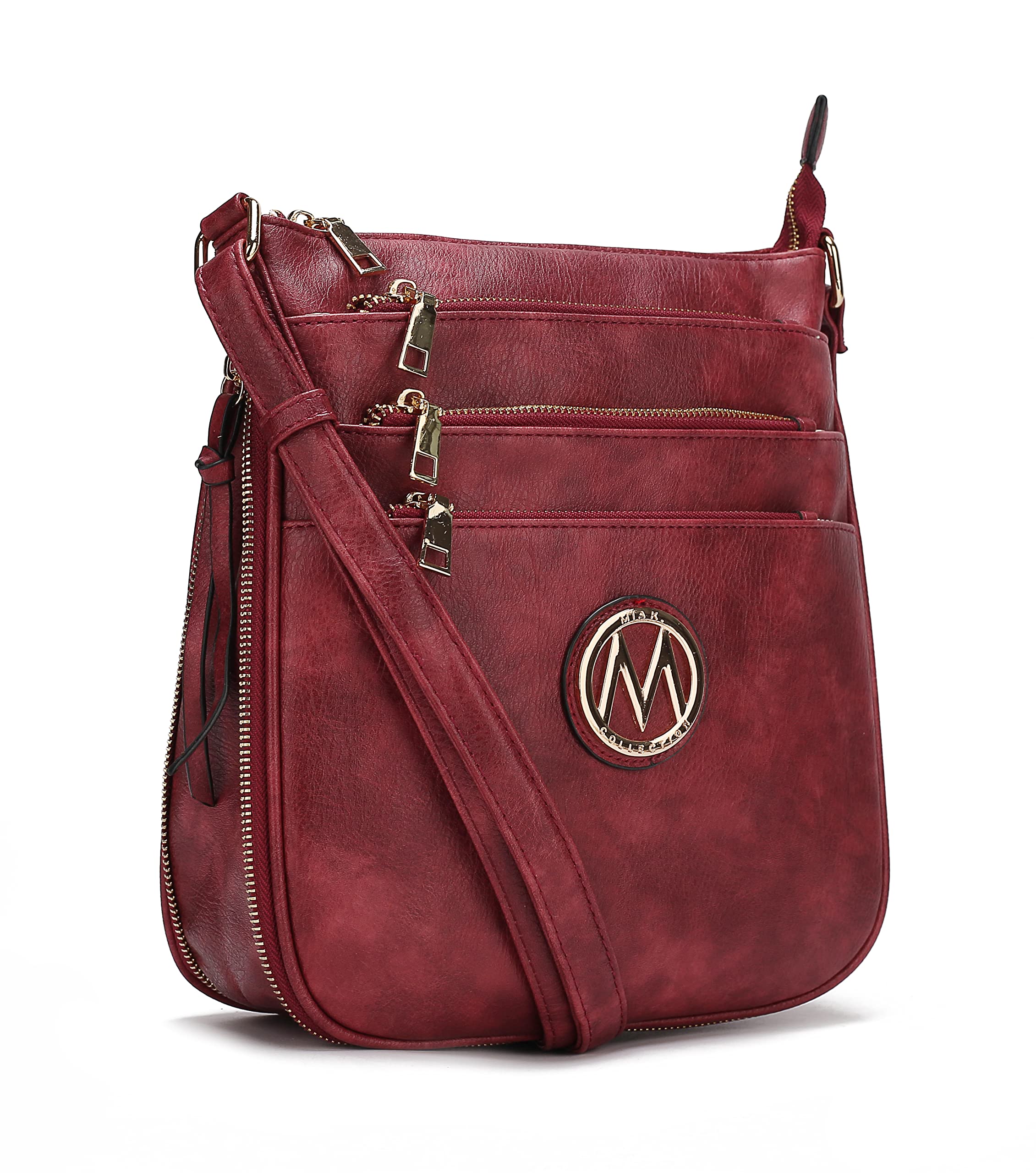 MKF Collection Women's PU Leather Crossbody Bag - Stylish Messenger Purse with Adjustable Shoulder Strap - Perfect for Work, Travel & Everyday Use by Mia K