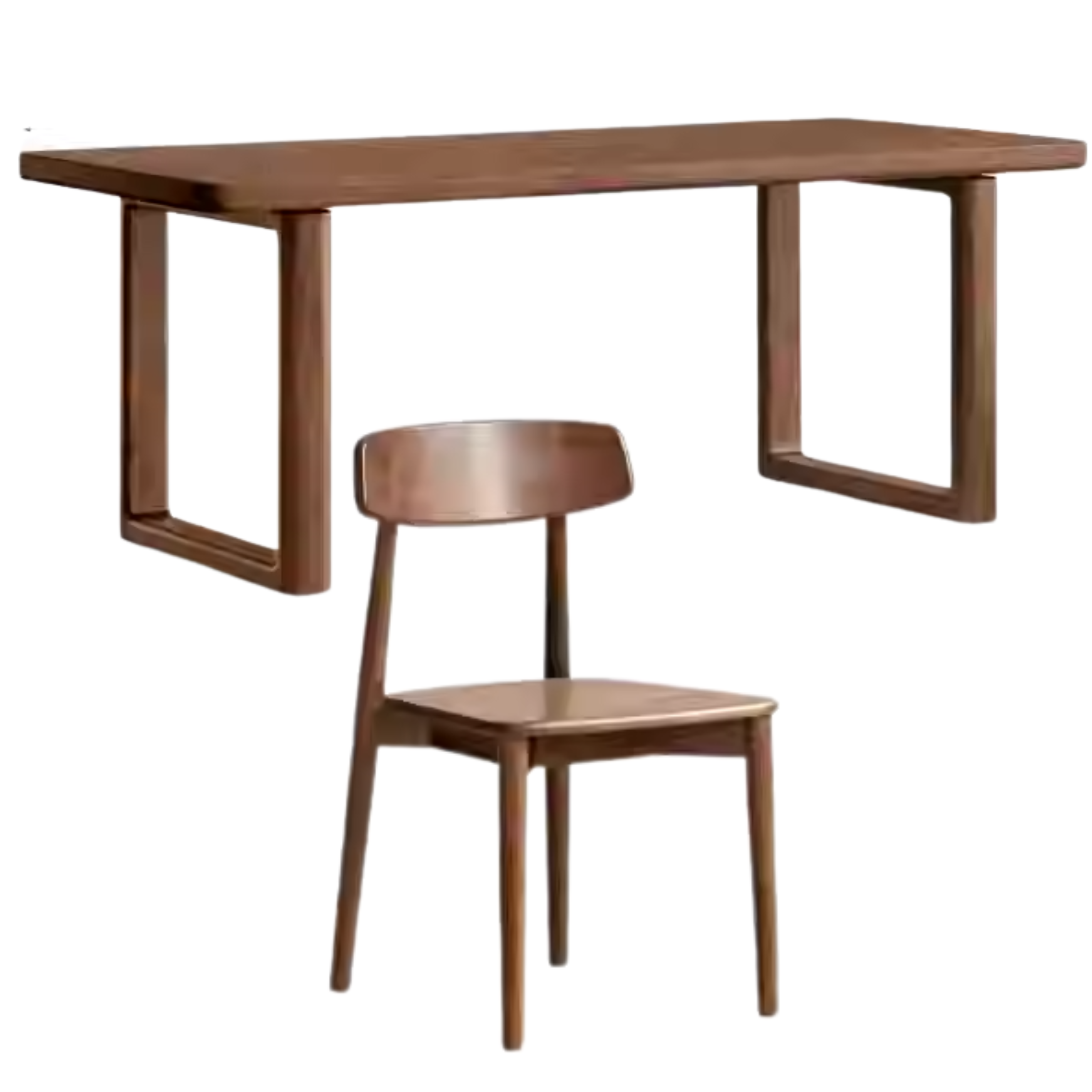 Premium Black Walnut Solid Wood Dining Table - Large 8-Seater Rustic Farmhouse Style for Dining Room & Kitchen | Handcrafted Natural Wood Table for Family Gatherings & Dinner Parties