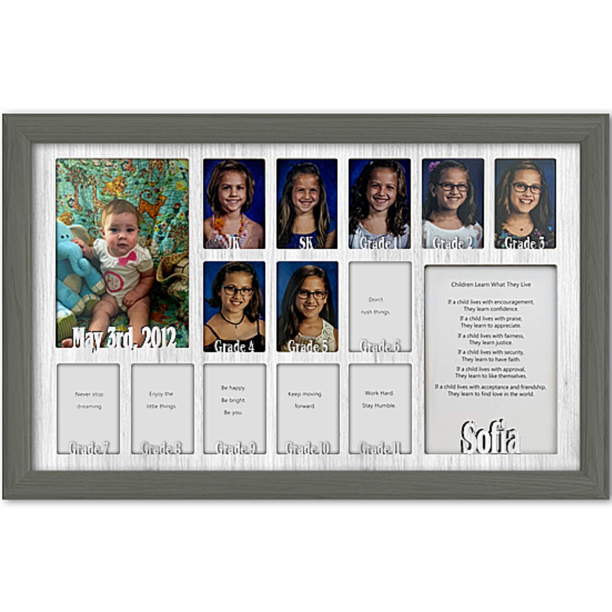 Personalized Northland School Years Photo Frame - Holds 12 (2.5