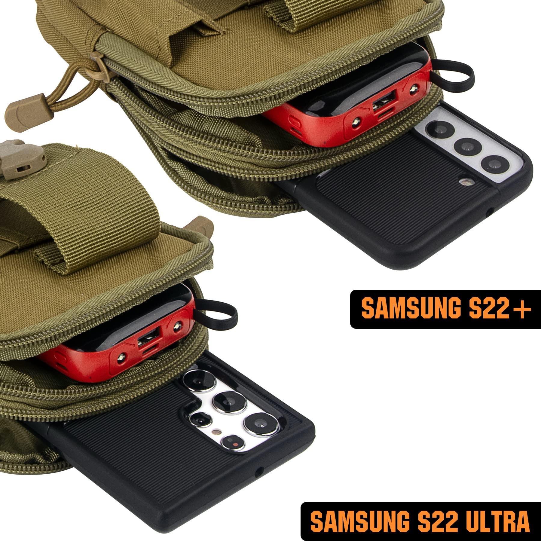 IronSeals Tactical MOLLE Pouch - Compact Utility Waist Bag & Phone Holster for iPhone 15 Pro Max/15 Pro/14 Plus/14 Pro Max/14/13 Pro Max/13 Pro/12 Pro Max/11 Pro Max (4.7