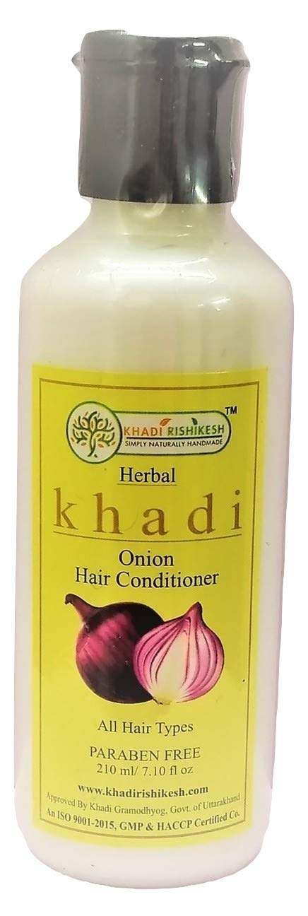 KHADI RISHIKESH Onion Hair Conditioner for Men & Women - 210ml | Promotes Hair Growth & Reduces Hair Fall | Perfect for Daily Hair Care Routine