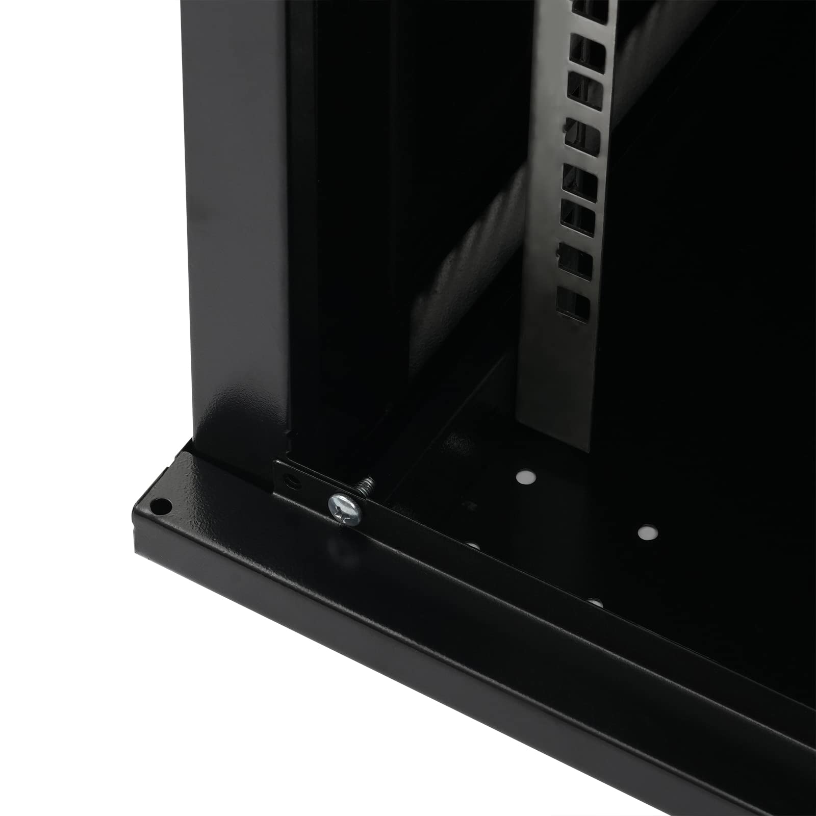 12U 19 Inch Wall Mount Network Rack Cabinet - 450mm Deep Black Server Rack with Tempered Glass Door & Ventilation for IT Equipment - Perfect for Home Office, Data Center, and Network Closet Organization