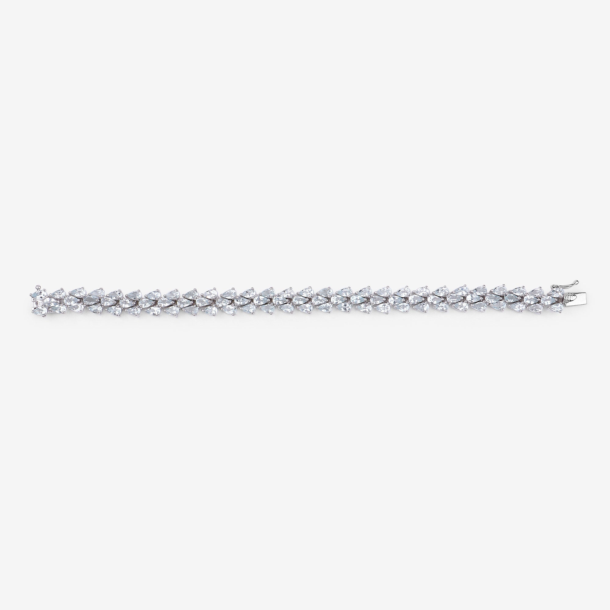 Genuine Aquamarine Tennis Bracelet – Elegant Sterling Silver Jewelry for Women, Perfect for Weddings, Anniversaries & Special Occasions