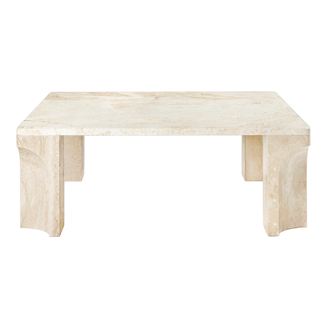 Modern Doric Coffee Table - Solid Wood Living Room Furniture for Home Decor | Perfect for Small Spaces, Apartments & Cozy Gatherings