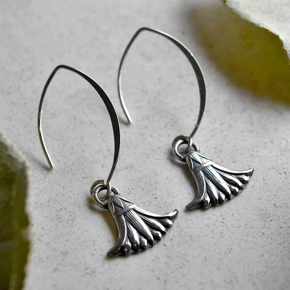 Egyptian Revival Silver Drop Earrings for Women - Vintage Style Jewelry - Perfect for Parties, Weddings & Special Occasions
