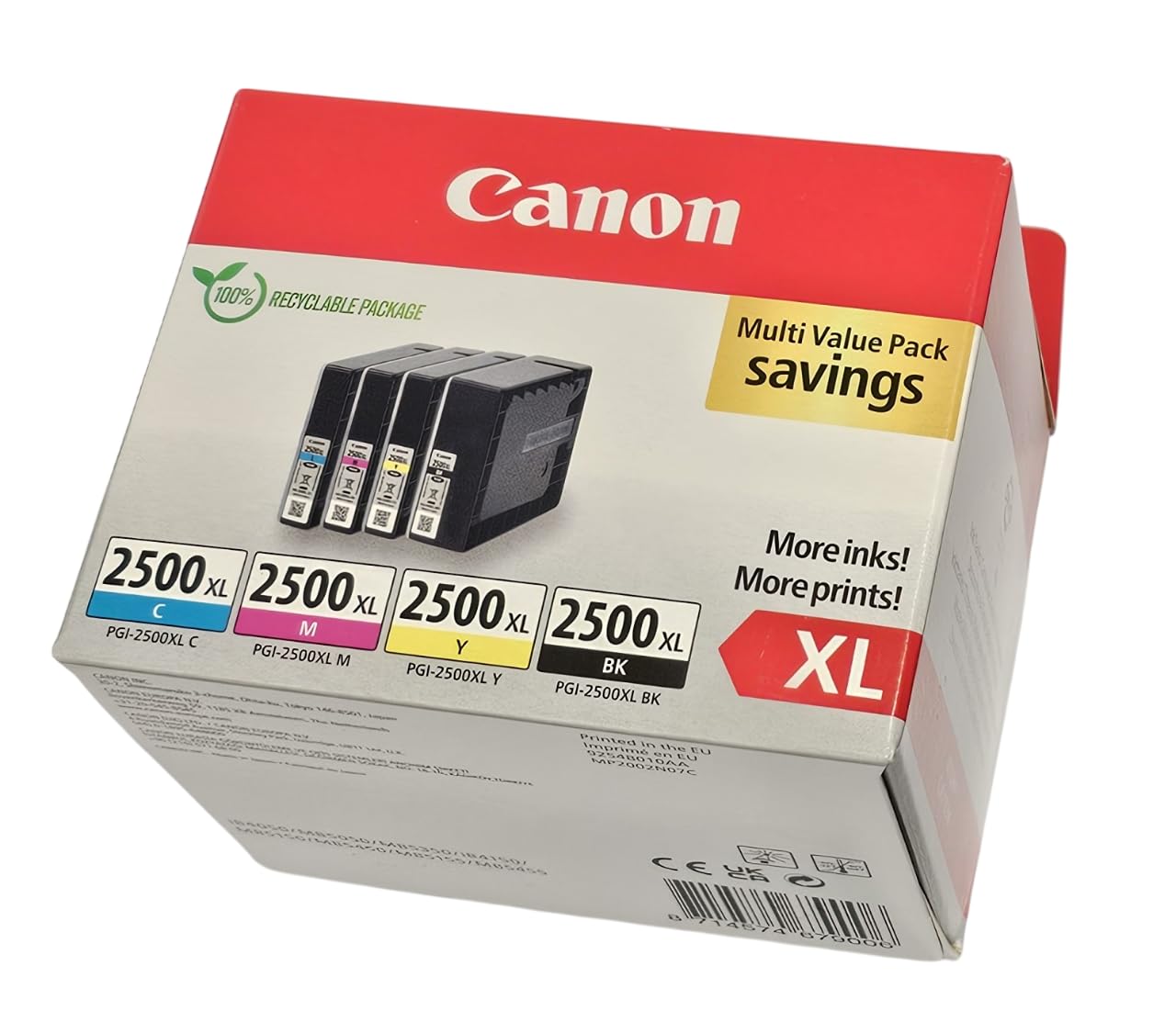 Canon PGI2500XL 4-Pack Ink Cartridges - High Yield Replacement for Canon Printers | Perfect for Home Office, School Projects & Small Business Printing