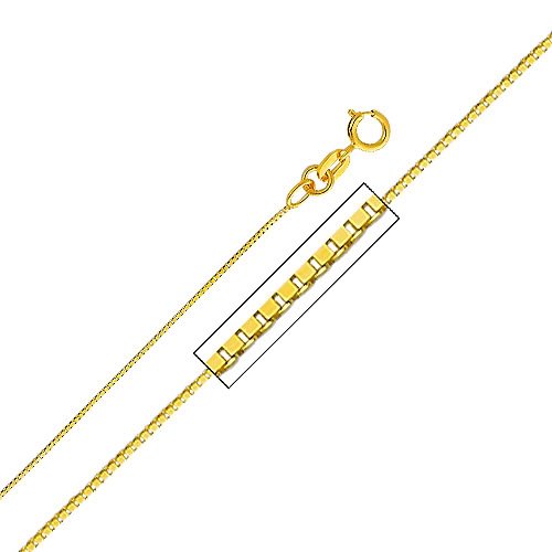 14K Yellow Gold Saint Christopher Medal Pendant Necklace with 0.65mm Box Chain - Religious Jewelry for Men & Women - Perfect for Travel Protection, Baptism Gifts & Everyday Wear
