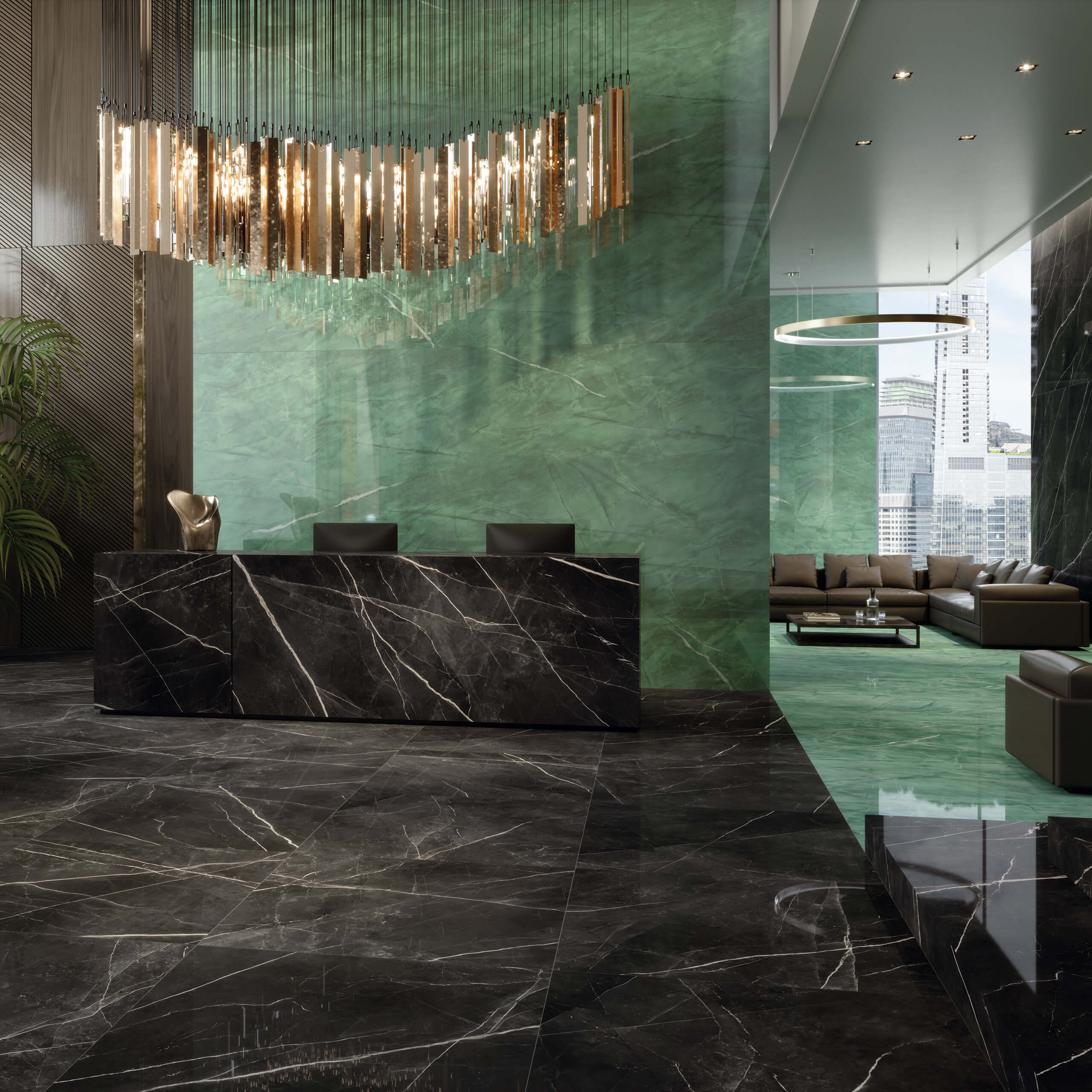 Marvel Gala 1200x600 Lappato Exotic Green Porcelain Tile - Premium Glazed Ceramic Floor & Wall Tile for Kitchen, Bathroom, Living Room Decor