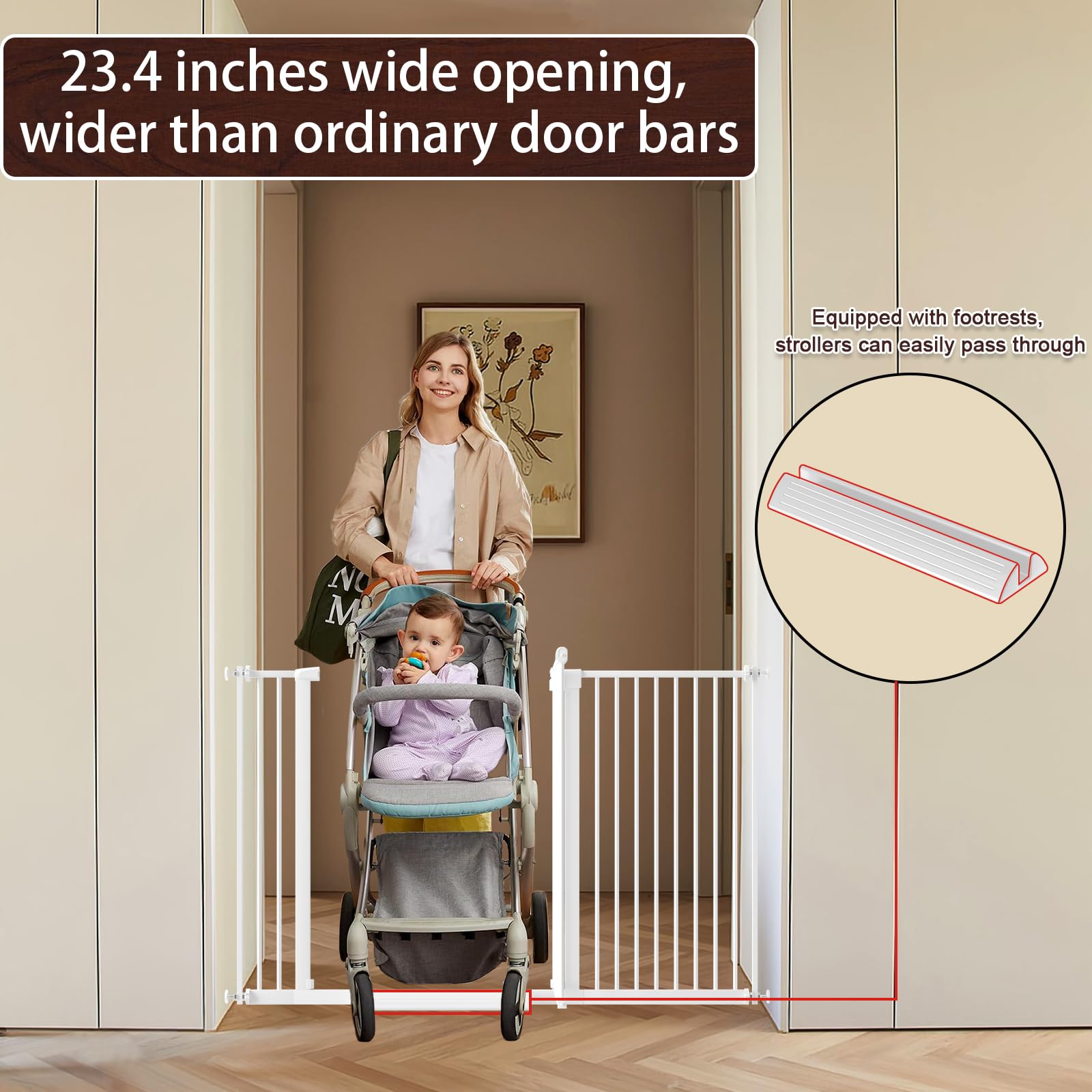DEARBB Extra Wide Baby Gate 30.11-77.36
