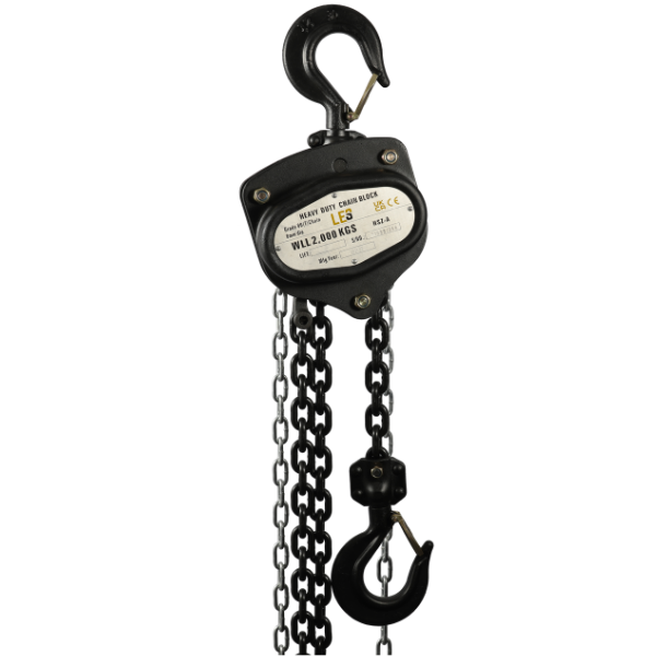 LES Heavy Duty Chain Block - 1 Ton to 20 Ton Capacity, Manual Chain Hoist for Lifting & Rigging - Perfect for Construction, Warehouse, and Industrial Use