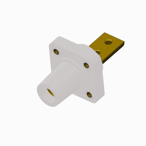 Marinco 400A 90 Degree Panel Mount Battery Cable Connector - 2/0 & 4/0 AWG - Heavy Duty Marine & RV Electrical Connection for Boats, Solar Systems, and Off-Grid Power Applications
