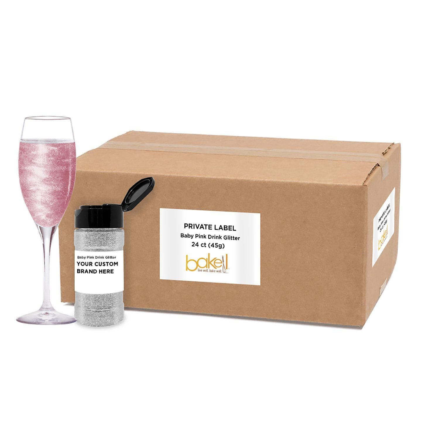 Pink Baby Gender Reveal Glitter Beverage Mix - Perfect for Gender Reveal Parties, Baby Showers & Celebrations - Private Label Available