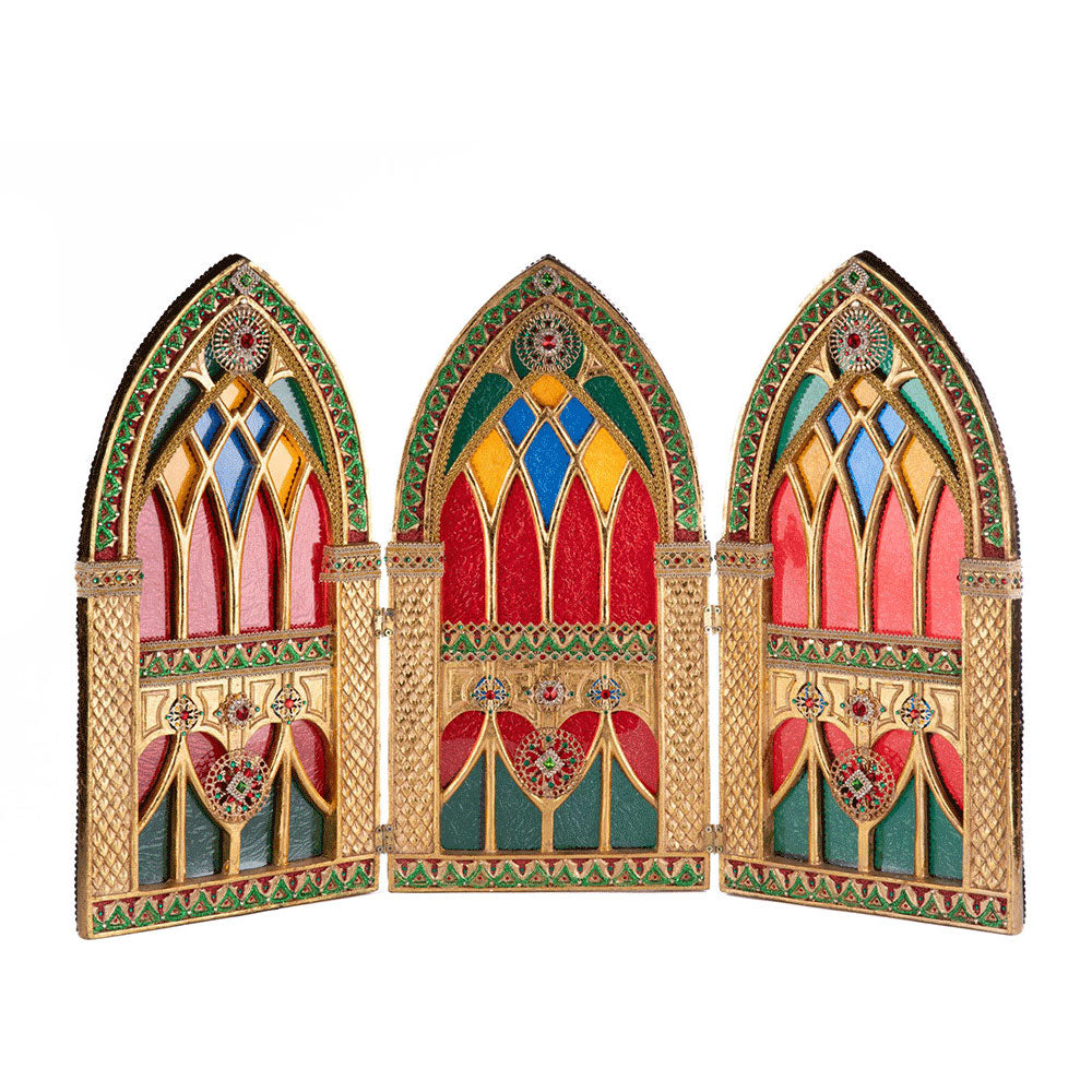 Christmas Castle Triptych Wall Art - Katherine's Collection Holiday Decor for Living Room, Bedroom & Office