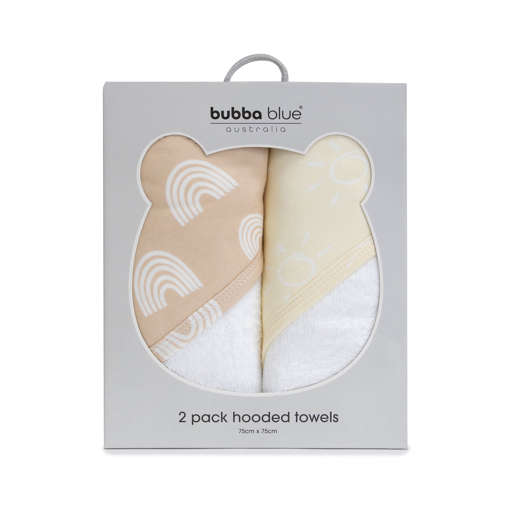 Nordic Style 2-Pack Hooded Towel Set - Vanilla & Latte Colors for Babies, Kids, and Adults - Soft and Absorbent for Bath, Beach, Pool, and Spa Use