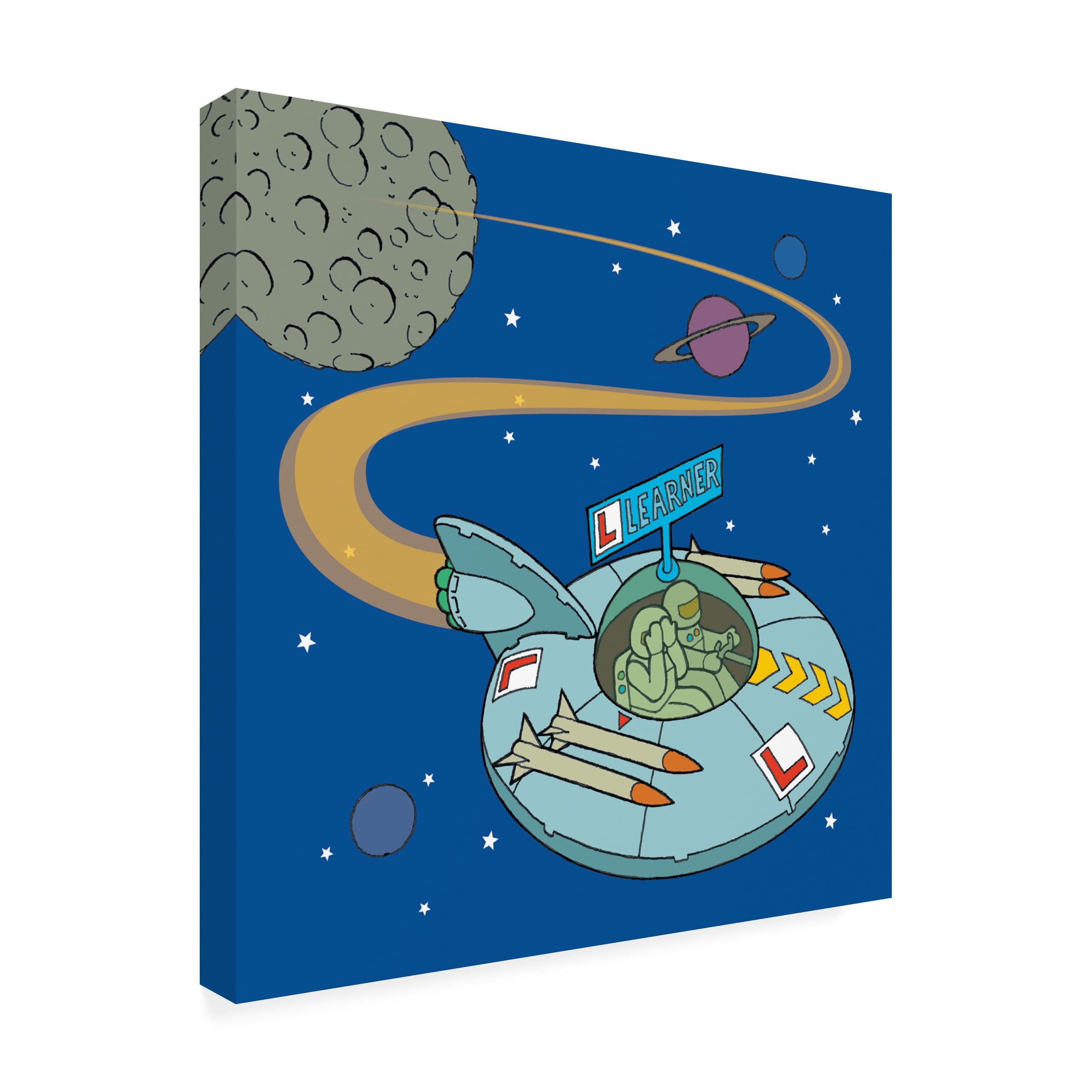 Trademark Fine Art 'Learner' by Duncan Wilson - Stretched Canvas Wall Art for Living Room, Bedroom & Office Decor | Modern Abstract Painting for Home & Workspace