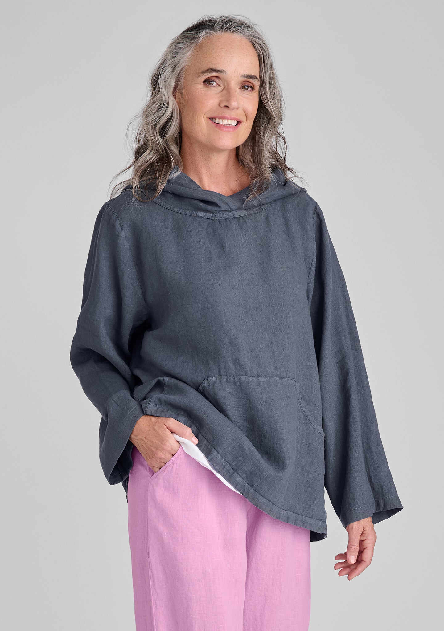 Premium Linen Hooded Shirt for Men & Women - Soft Breathable Pullover Hoodie for Casual Wear, Outdoor Activities & Loungewear