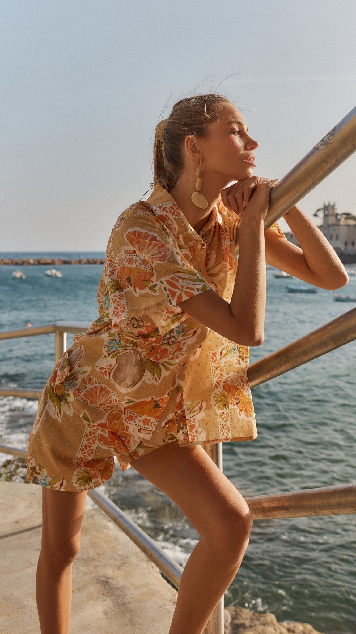 Bruna Shorts for Women - Stylish Tropical Print Summer Shorts | Beachwear, Vacation Outfits & Casual Comfort