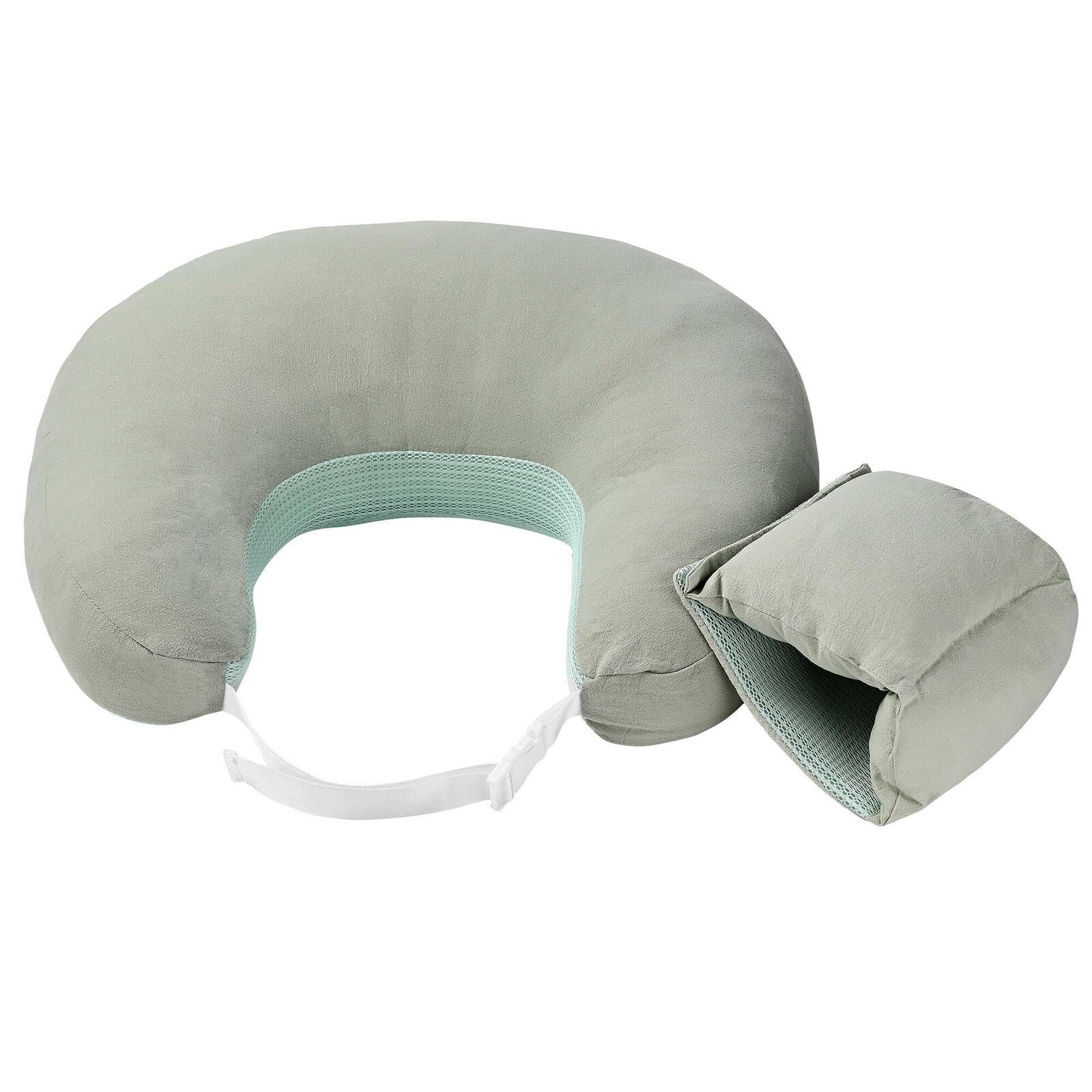 LIVINGbasics Nursing Pillow with Removable Cotton Cover - Comfortable Breastfeeding Support for Moms and Babies | Perfect for Nursing, Bottle Feeding & Infant Lounging
