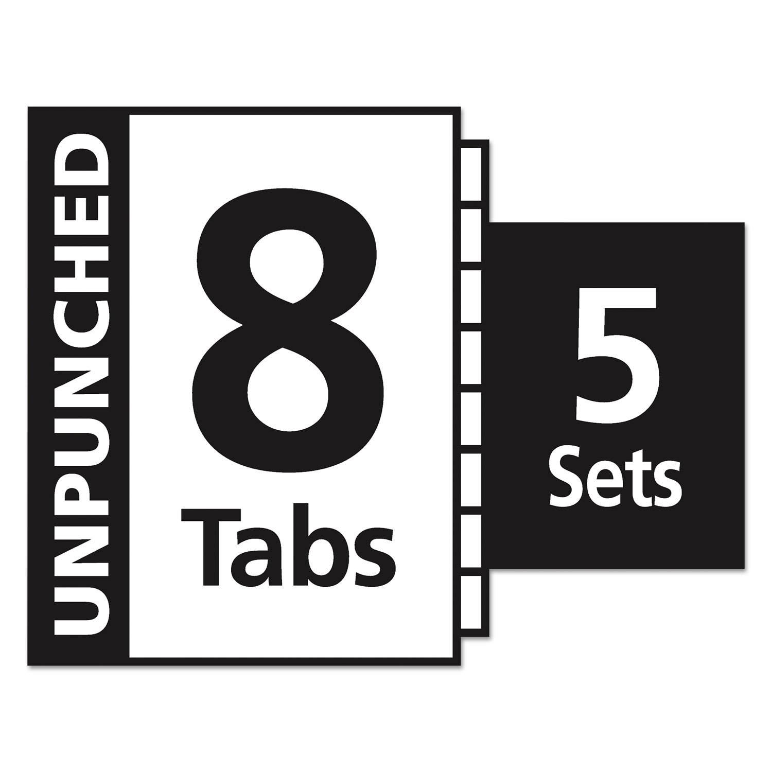 Avery Index Maker Clear Label Unpunched Divider - 5-Tab Blank Dividers for Office Organization, School Binders & Filing Systems (AVE11432)