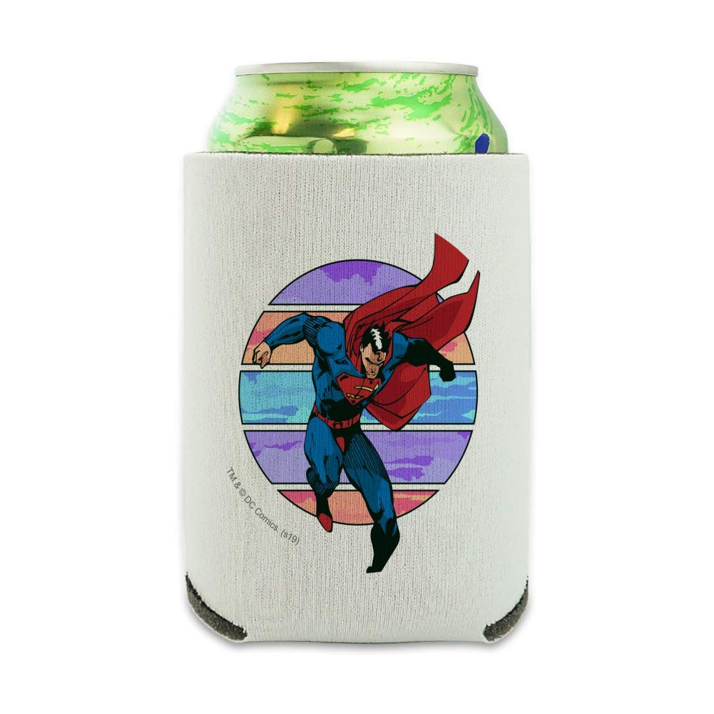 Superman Three Color Sky Can Cooler - Insulated Collapsible Drink Sleeve for Beer, Soda & Beverages - Perfect for BBQs, Beach Parties & Outdoor Adventures
