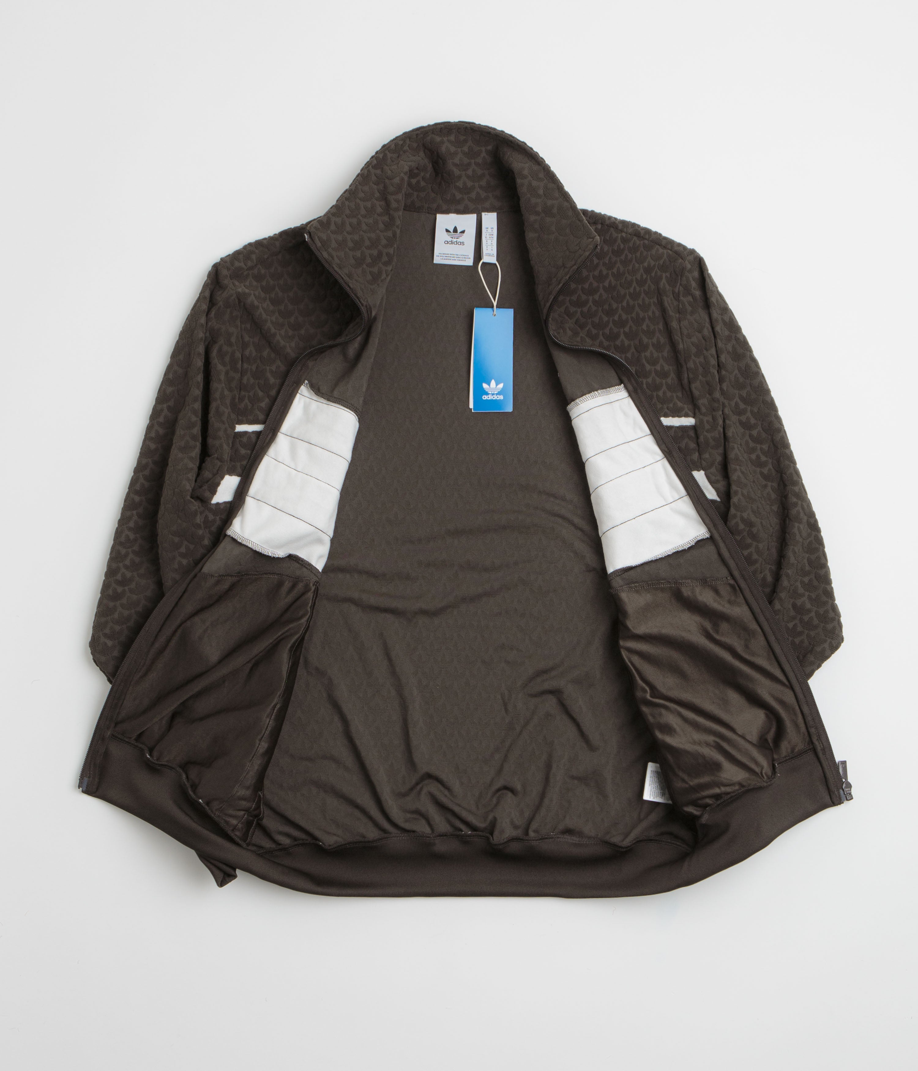 Adidas Monogram Track Jacket for Men & Women - Stylish Dark Brown Athletic Jacket for Running, Gym & Casual Wear