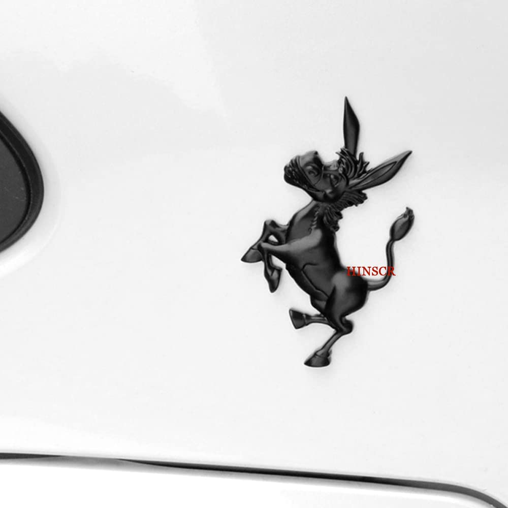 Donkey Metal 3D Car Hood Emblem - Black Decorative Badge Sticker for Car, Motorcycle, Laptop, Backpack - Perfect for Personalizing Vehicles and Accessories
