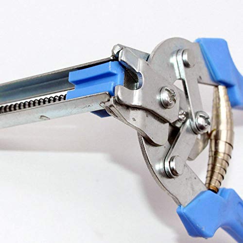 Heavy Duty Hog Ring Plier Tool Kit with 600 M Clips & Staples - Poultry Cage Wire Fencing Tool for Chicken Coop, Bird Aviary, and Animal Pen Construction