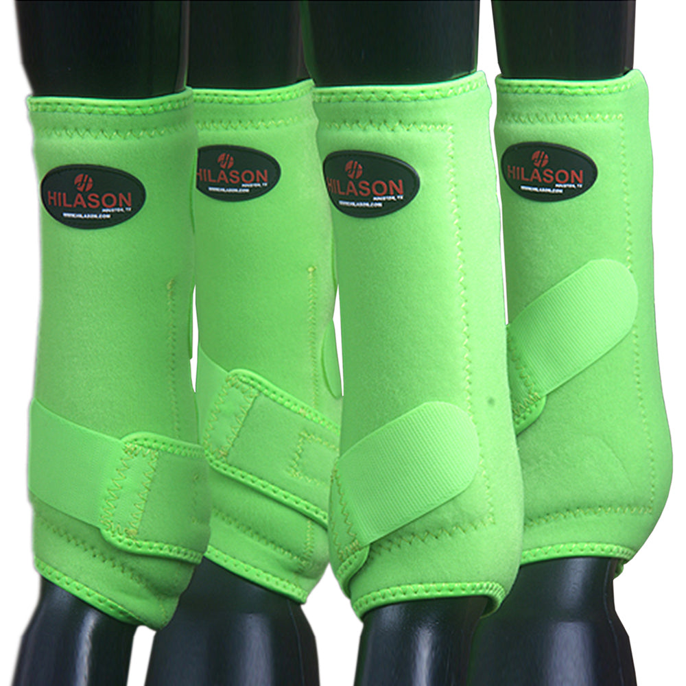 4 Pack Hilason Horse Sports Medicine Boots - Front & Hind Leg Protection for Training, Riding, and Injury Prevention
