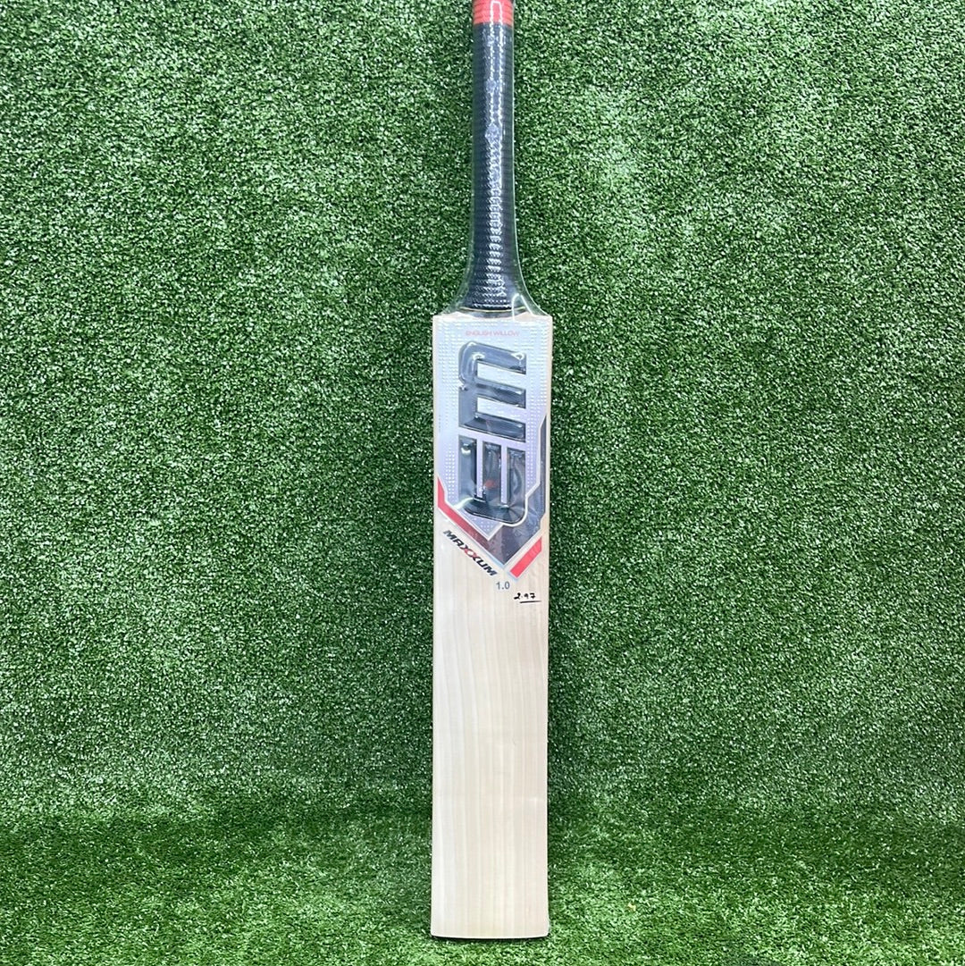 EM Maxxum 1.0 English Willow Cricket Bat - Premium Performance for Professional & Amateur Players - Perfect for Matches, Practice & Training Sessions