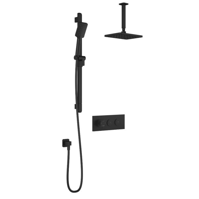 KALIA KAREO TB2 Thermostatic Shower System - 2-Way Push Button Ceiling Mount for Luxurious Spa-Like Bathroom Experience