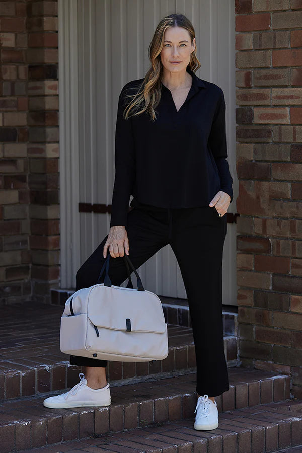 Stevie Top in Black - Stylish Women's Casual Blouse for Everyday Wear & Office Outfits