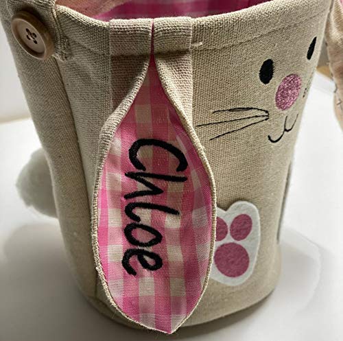 Personalized Easter Bunny Basket - Custom Monogrammed Gift for Boys & Girls - Perfect for Easter Celebrations, Baby Showers & Holiday Gifting