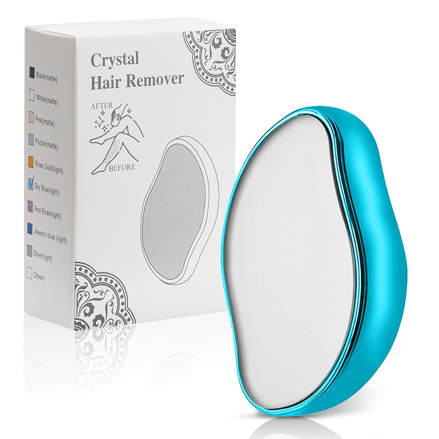 CONSONANTIAM Crystal Hair Remover for Women & Men - Painless Hair Removal Stone for Arms, Legs & Back - Reusable & Eco-Friendly Hair Eraser (Multicolor) - Perfect for Smooth Skin at Home, Salon & Travel