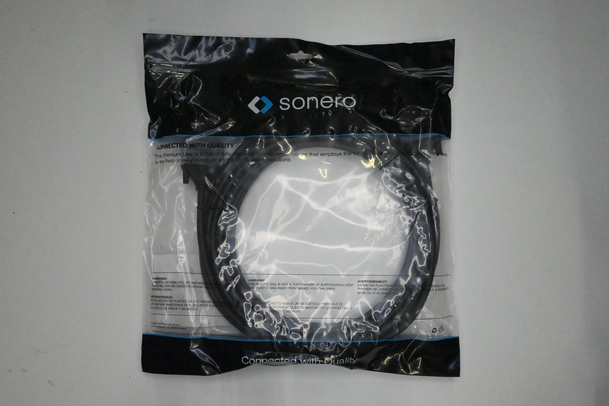 Premium Sonero DVI Cable 7.5m (24+1) Dual Link Male to Male - High-Speed Digital Video Connection for Gaming, Home Theater & Office Monitors