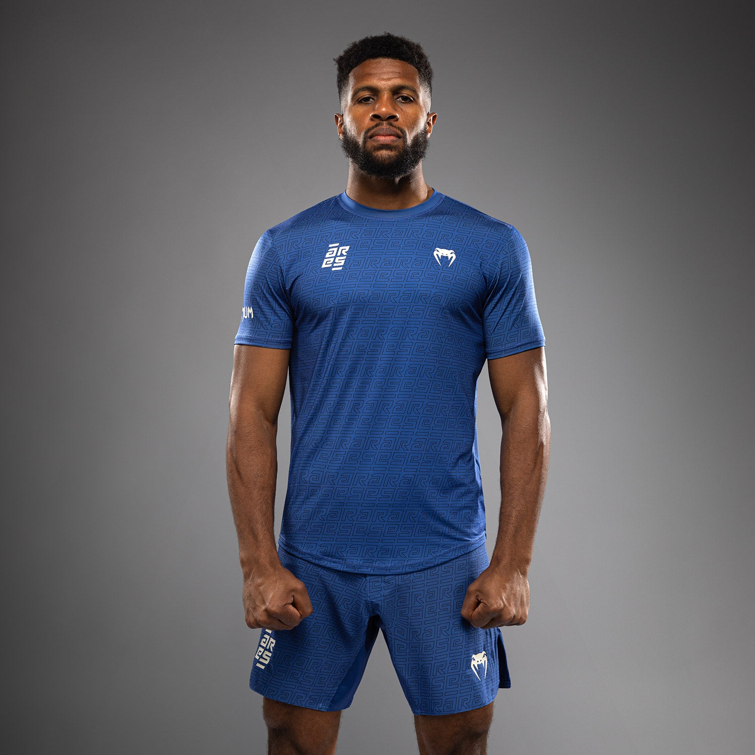 Venum x Ares Men's Dry Tech Shirt - Moisture Wicking Performance T-Shirt for Workout & Training - Royal Blue Athletic Top for MMA, Gym & Sports
