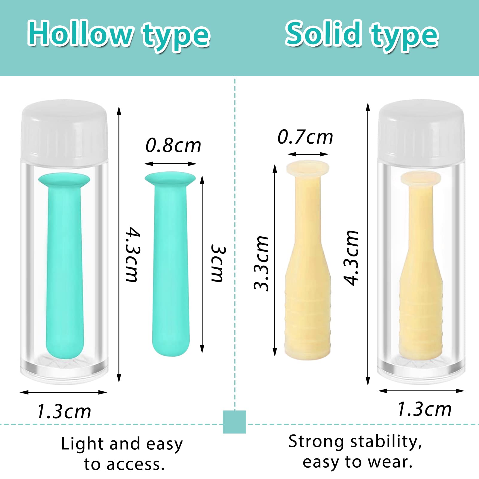 iTGOOS 4-Piece Silicone Contact Lens Inserter & Remover Set - Soft & Hard Daily Contact Lens Tool for Easy Application & Removal | Portable Travel Lens Kit for Home, Office & Outdoor Activities