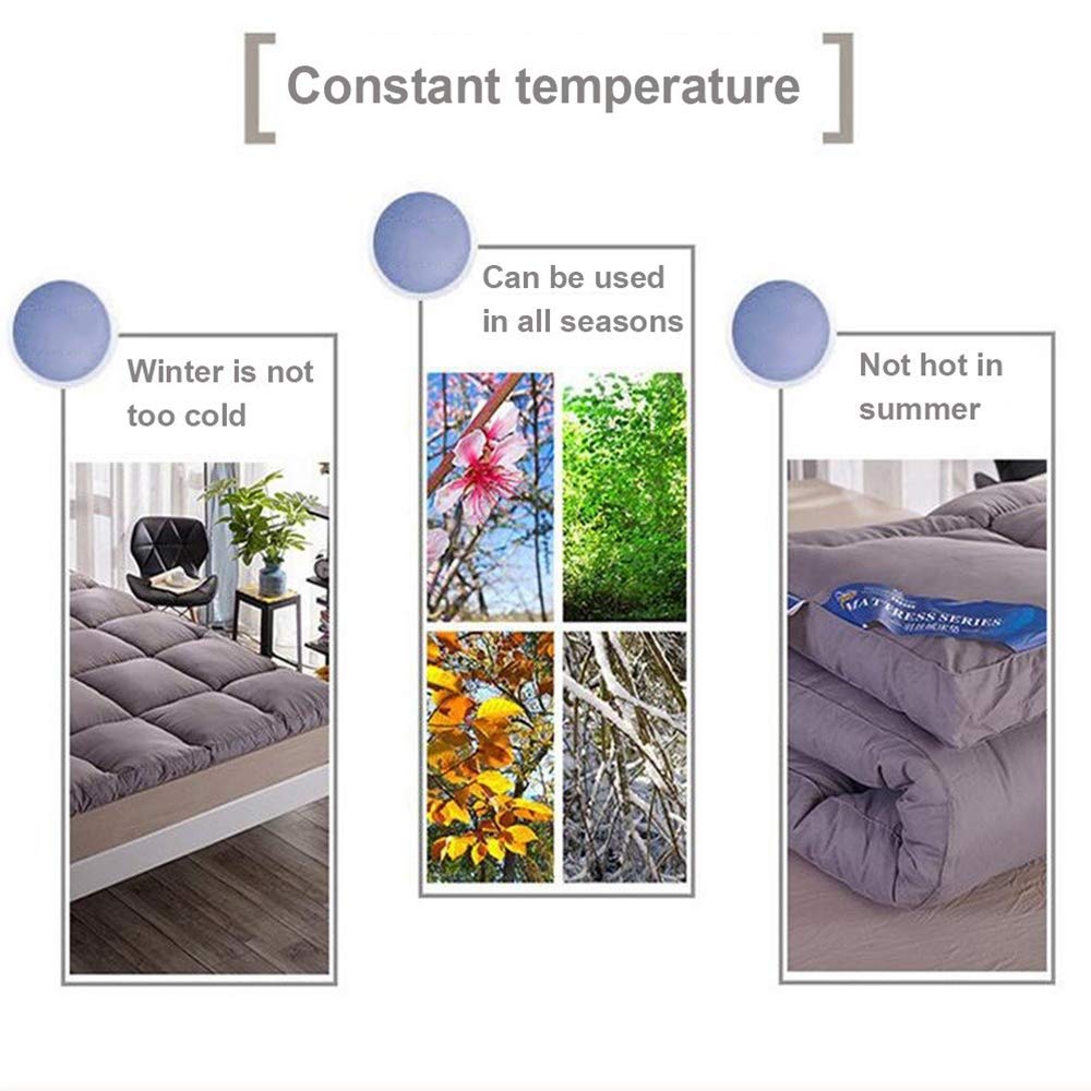 Portable Futon Mattress - Soft & Comfortable Foldable Floor Mat for Sleeping - Queen Size - Perfect for Living Room, Dorm, Camping & Travel - Lightweight & Space-Saving Design