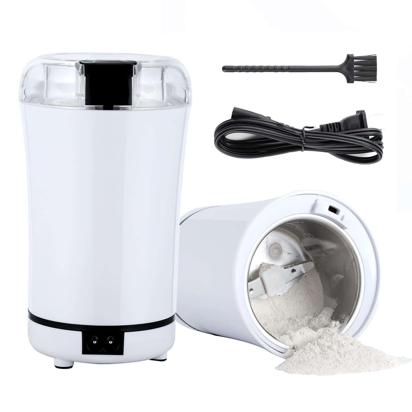 Electric Pill Crusher Grinder - Easily Crush & Grind Multiple Pills, Vitamins & Tablets into Fine Powder | Perfect for Feeding Tubes, Children & Pets | Compact & Powerful White Pill Crusher for Home, Travel & Medical Use