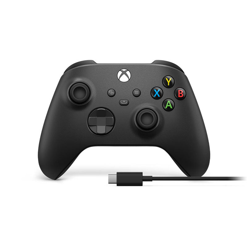 Microsoft Xbox Wireless Controller - Black (Includes Charging Cable) for Gaming, Streaming & Entertainment